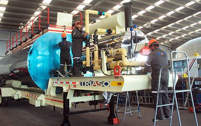 Manufacturing of asphalt tank, with oil heater
